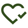 image - Forms Fixer Green heart icon with a checkmark, signaling approved or verified favorite/like
