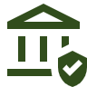 image - Forms Fixer Green security/compliance icon: a building with a shield and checkmark in front, symbolizing trust and protection.